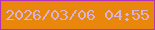 文字の大きさ：3、枠の色：b334bb、背景の色：e8870b、文字の色：d8b2d8 無料ブログパーツのブログ時計