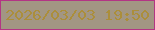 文字の大きさ：4、枠の色：b33584、背景の色：a29683、文字の色：ab8e3b 無料ブログパーツのブログ時計
