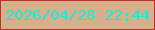 文字の大きさ：3、枠の色：b33629、背景の色：d7af8b、文字の色：13ecdf 無料ブログパーツのブログ時計