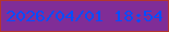 文字の大きさ：3、枠の色：b3362d、背景の色：802d97、文字の色：054dfe 無料ブログパーツのブログ時計