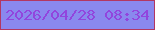 文字の大きさ：3、枠の色：b33762、背景の色：8a88ee、文字の色：9245dd 無料ブログパーツのブログ時計