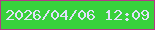 文字の大きさ：5、枠の色：b33887、背景の色：38d13c、文字の色：e0e1fb 無料ブログパーツのブログ時計