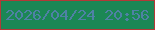 文字の大きさ：2、枠の色：b33937、背景の色：1b8755、文字の色：4f81a5 無料ブログパーツのブログ時計