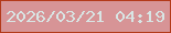 文字の大きさ：3、枠の色：b33a1a、背景の色：d79496、文字の色：d8e5e4 無料ブログパーツのブログ時計