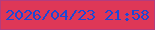 文字の大きさ：1、枠の色：b33c7f、背景の色：de3757、文字の色：1c48d5 無料ブログパーツのブログ時計