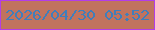 文字の大きさ：2、枠の色：b33de8、背景の色：c1735e、文字の色：407ebb 無料ブログパーツのブログ時計