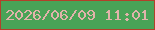 文字の大きさ：5、枠の色：b3402a、背景の色：49a357、文字の色：e1b3ab 無料ブログパーツのブログ時計