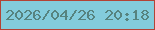 文字の大きさ：3、枠の色：b34336、背景の色：83ccdc、文字の色：56837f 無料ブログパーツのブログ時計