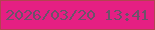 文字の大きさ：2、枠の色：b34350、背景の色：e51f83、文字の色：6c526a 無料ブログパーツのブログ時計