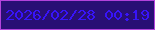 文字の大きさ：3、枠の色：b343dc、背景の色：290f75、文字の色：3814f9 無料ブログパーツのブログ時計