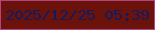 文字の大きさ：3、枠の色：b34582、背景の色：6b130b、文字の色：141a5f 無料ブログパーツのブログ時計