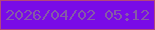 文字の大きさ：1、枠の色：b3467c、背景の色：790be7、文字の色：855ba7 無料ブログパーツのブログ時計