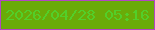文字の大きさ：1、枠の色：b346c3、背景の色：6aab08、文字の色：53cf29 無料ブログパーツのブログ時計