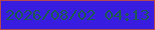 文字の大きさ：4、枠の色：b3474f、背景の色：381de0、文字の色：1e5954 無料ブログパーツのブログ時計
