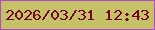 文字の大きさ：4、枠の色：b347ce、背景の色：c5c166、文字の色：740523 無料ブログパーツのブログ時計