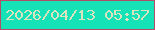 文字の大きさ：4、枠の色：b34e66、背景の色：15e2b6、文字の色：dae2bf 無料ブログパーツのブログ時計