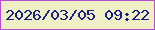 文字の大きさ：3、枠の色：b34ed1、背景の色：efeec5、文字の色：172085 無料ブログパーツのブログ時計