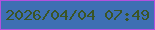 文字の大きさ：3、枠の色：b351de、背景の色：3e6fb3、文字の色：3b5525 無料ブログパーツのブログ時計