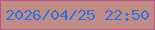文字の大きさ：4、枠の色：b35585、背景の色：c18c84、文字の色：3070e7 無料ブログパーツのブログ時計