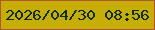 文字の大きさ：4、枠の色：b35732、背景の色：c6ae06、文字の色：0e2e15 無料ブログパーツのブログ時計