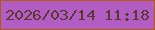 文字の大きさ：4、枠の色：b35a0c、背景の色：b15dc3、文字の色：5e382f 無料ブログパーツのブログ時計