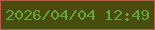 文字の大きさ：4、枠の色：b35d4c、背景の色：494c0c、文字の色：63a73b 無料ブログパーツのブログ時計