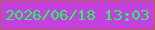 文字の大きさ：5、枠の色：b35e53、背景の色：c441df、文字の色：23f85f 無料ブログパーツのブログ時計