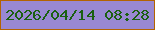 文字の大きさ：3、枠の色：b36301、背景の色：9988d2、文字の色：1b6010 無料ブログパーツのブログ時計