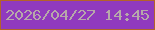 文字の大きさ：1、枠の色：b36329、背景の色：903abe、文字の色：b7a8aa 無料ブログパーツのブログ時計