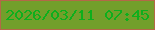 文字の大きさ：1、枠の色：b36847、背景の色：729f2b、文字の色：0eaf1d 無料ブログパーツのブログ時計