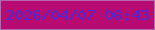 文字の大きさ：2、枠の色：b368af、背景の色：b70b71、文字の色：5026d0 無料ブログパーツのブログ時計