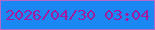 文字の大きさ：2、枠の色：b368cc、背景の色：1a87f2、文字の色：a11c9f 無料ブログパーツのブログ時計