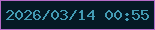文字の大きさ：5、枠の色：b36ac7、背景の色：041925、文字の色：439bb4 無料ブログパーツのブログ時計