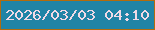 文字の大きさ：4、枠の色：b36b0d、背景の色：2084a6、文字の色：f1dae6 無料ブログパーツのブログ時計