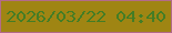 文字の大きさ：2、枠の色：b36b89、背景の色：9f8513、文字の色：447d25 無料ブログパーツのブログ時計