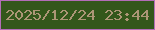 文字の大きさ：2、枠の色：b36db7、背景の色：33571b、文字の色：ac9676 無料ブログパーツのブログ時計