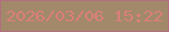 文字の大きさ：5、枠の色：b36e7f、背景の色：a28969、文字の色：dd7e7b 無料ブログパーツのブログ時計
