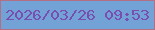 文字の大きさ：4、枠の色：b37085、背景の色：73a2d7、文字の色：794eb1 無料ブログパーツのブログ時計