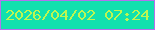 文字の大きさ：5、枠の色：b371ee、背景の色：11e1ae、文字の色：bef651 無料ブログパーツのブログ時計