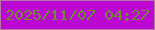 文字の大きさ：3、枠の色：b376a5、背景の色：bb08d2、文字の色：6f8d2e 無料ブログパーツのブログ時計