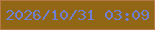 文字の大きさ：5、枠の色：b37946、背景の色：916716、文字の色：7180ce 無料ブログパーツのブログ時計