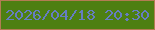 文字の大きさ：4、枠の色：b37c53、背景の色：4d7f12、文字の色：657dc2 無料ブログパーツのブログ時計