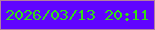 文字の大きさ：1、枠の色：b37da0、背景の色：6004fe、文字の色：32de17 無料ブログパーツのブログ時計