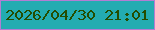 文字の大きさ：3、枠の色：b37dd3、背景の色：23acb1、文字の色：244d00 無料ブログパーツのブログ時計
