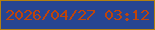 文字の大きさ：5、枠の色：b3800f、背景の色：274591、文字の色：bf440a 無料ブログパーツのブログ時計