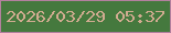 文字の大きさ：4、枠の色：b3809e、背景の色：45793e、文字の色：d0ab90 無料ブログパーツのブログ時計