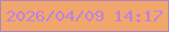 文字の大きさ：3、枠の色：b383bf、背景の色：f1a66c、文字の色：bc81e4 無料ブログパーツのブログ時計