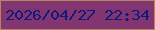 文字の大きさ：1、枠の色：b3865b、背景の色：833572、文字の色：0f1a7b 無料ブログパーツのブログ時計