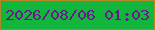 文字の大きさ：2、枠の色：b38725、背景の色：13b63d、文字の色：6b188a 無料ブログパーツのブログ時計