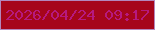 文字の大きさ：3、枠の色：b387bd、背景の色：a6051b、文字の色：b6197e 無料ブログパーツのブログ時計